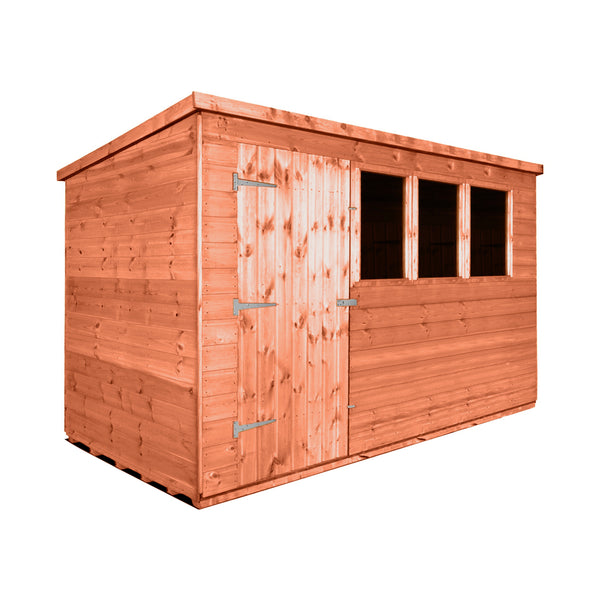 10x6 Classic Pent Shed, Door Left – Atlas Sheds