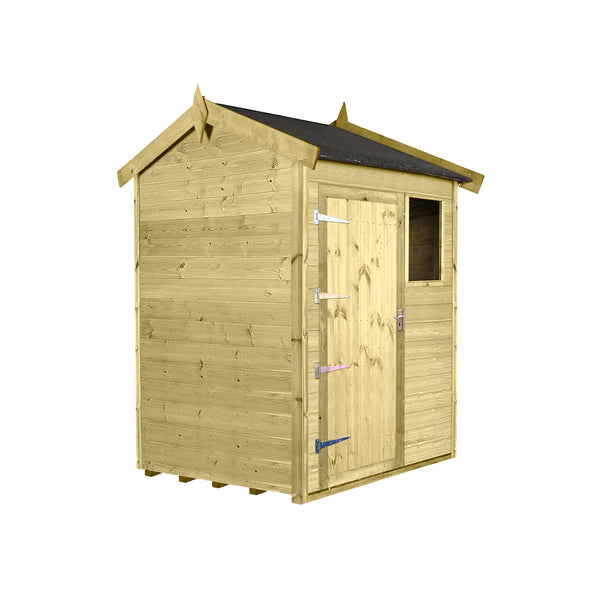 6x5 Deluxe Apex Shed, 7ft Tall, 15mm Cladding, Door Left – Atlas Sheds