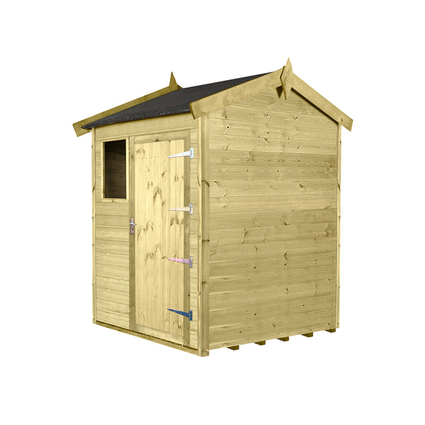 6x6 Deluxe Apex Shed, 7ft Tall, 15mm Cladding, Door Right – Atlas Sheds