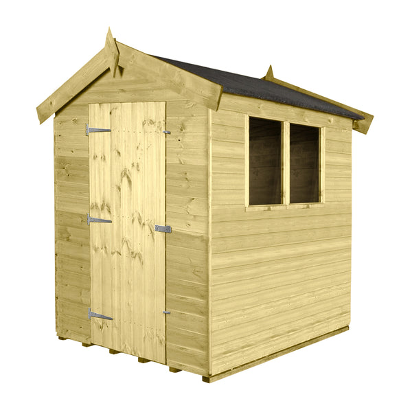 6x6 Superior Tall Apex Shed, Door Gable Left – Atlas Sheds