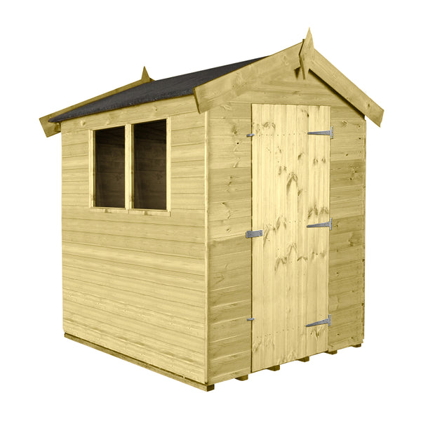 6x6 Superior Tall Apex Shed, Door Gable Right – Atlas Sheds