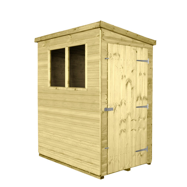 5x3 Superior Tall Pent Shed, Door Gable Right – Atlas Sheds